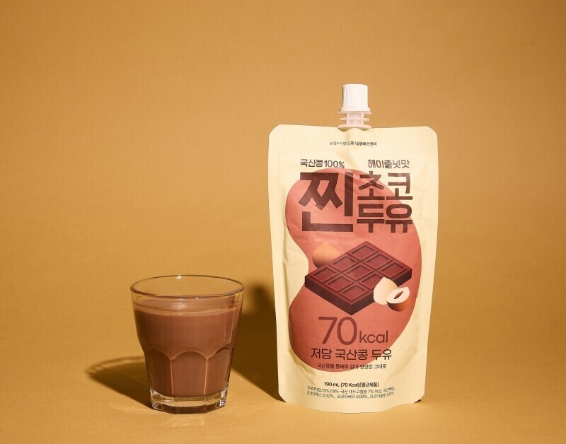 농업회사법인(주)삼광에프앤비,국산콩저당두유 다이어트 식사대용 찐헤이즐넛맛초코두유190ml*14입